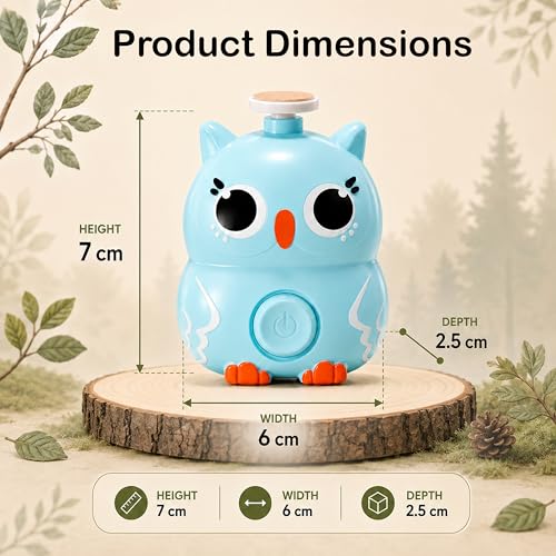 Image of Uonibaby by StarAndDaisy Baby Nail Trimmer, Baby Nail Cutter New Born 0-12 Months with 3 Filer Adjustment Electric Baby Nail Cutter, Safe Grooming /Nail Kit for Infant & Toddler - (Owl Assort)