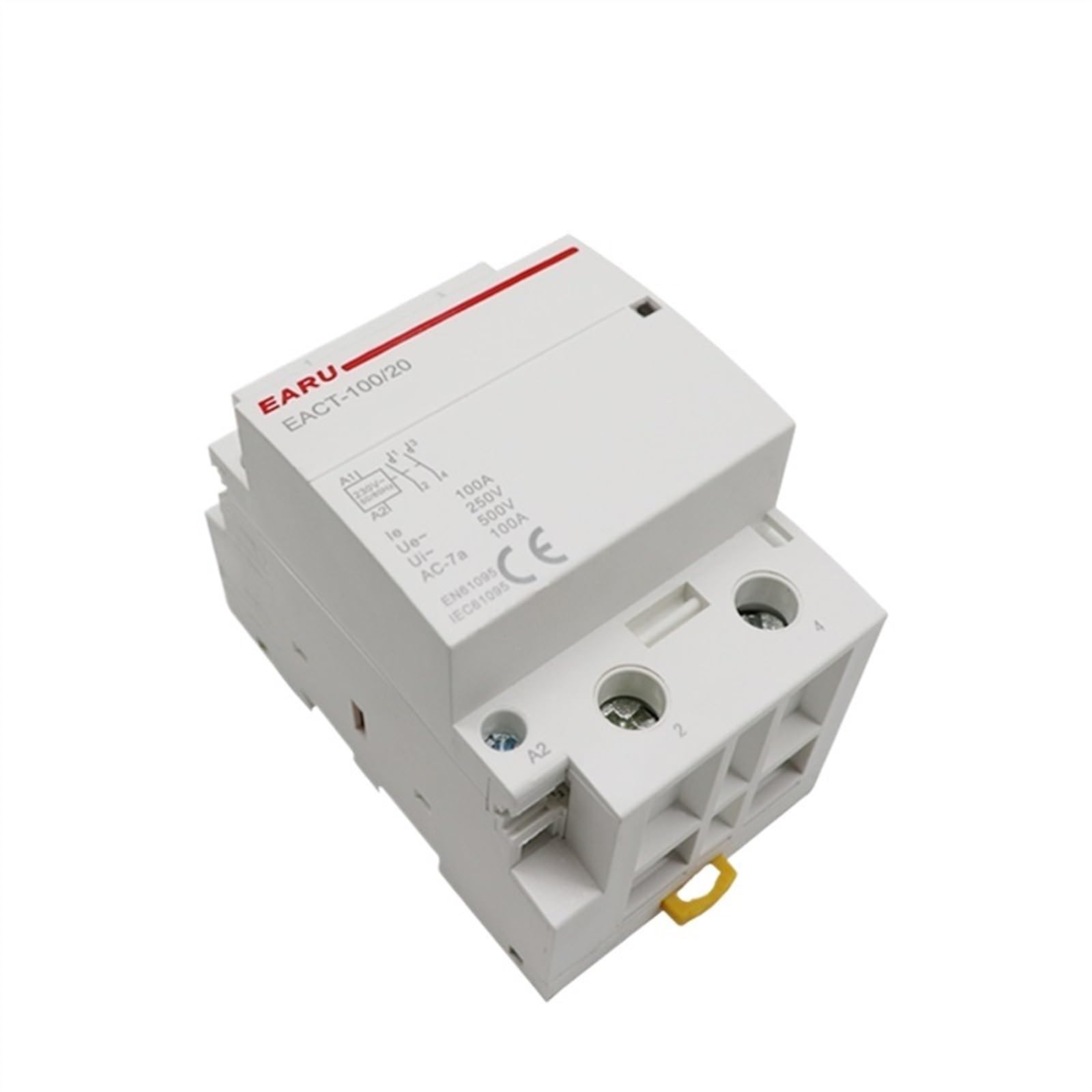 KNIUWMBMH 2P 100A AC 110V 220V 50/60Hz Din Rail Household AC Modular Contactor Switch Controller 2NO 2NC 1NO1NC(Onecolor,100A-1NO 1NC)
