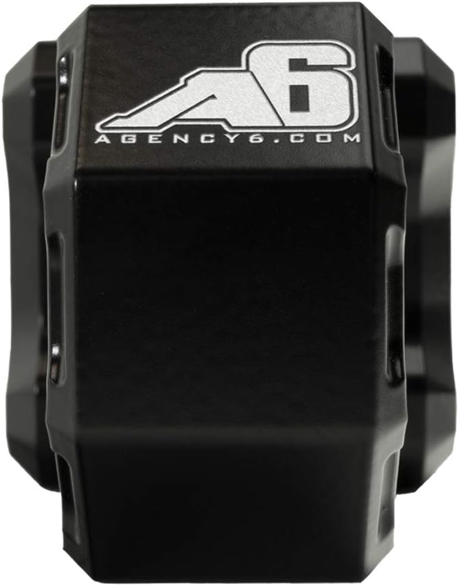 Agency 6 Recovery Shackle Block Assembly 2.5 INCH Double Hole, Black - Hitch Receiver Block - Proudly Made in The USA
