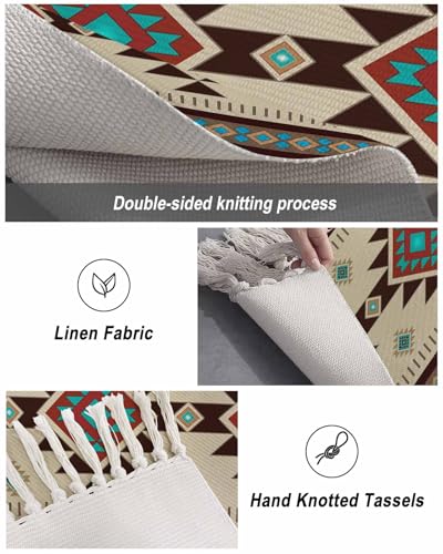Tapete Boho Southwestern 60 x 90 cm con Borlas miniatura 6