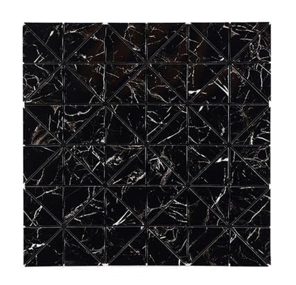 KEROWL 12" x 12" Chex Foam Tiles 2 Pcs Peel and Stick Self-Adhesive Waterproof PE Foam Tile| Stickers Panels Designed Wall Panel 3D Check Pattern Texture Durable and Stylish Marble Floor Tiles Black-image-33