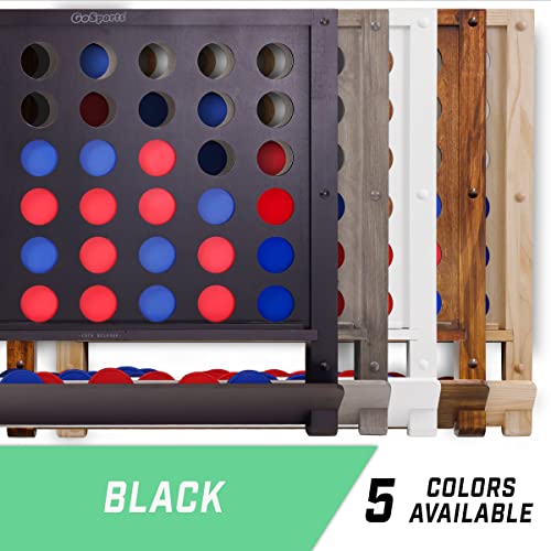 Image of GoSports Wall Mounted Giant 4 in a Row - Jumbo Four in a Row with Coins - Black