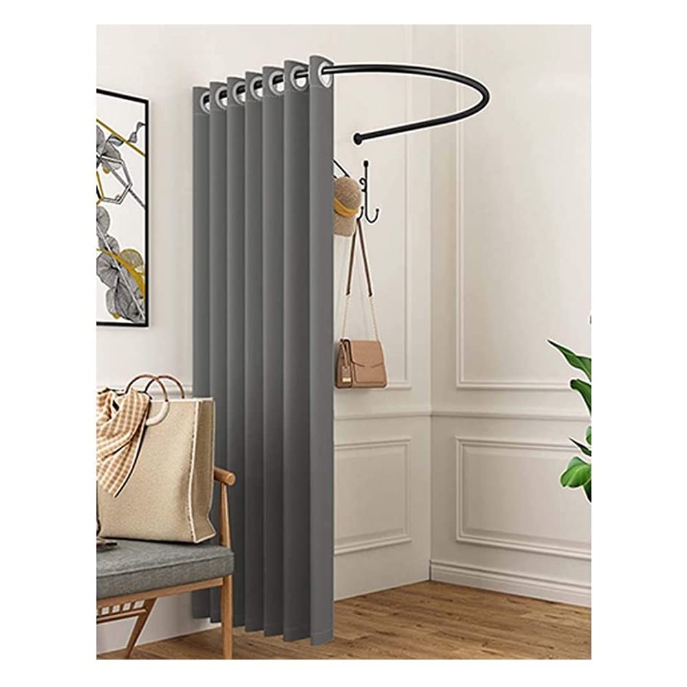 Bastoni Per Tende A Forma Di U, Colore Nero