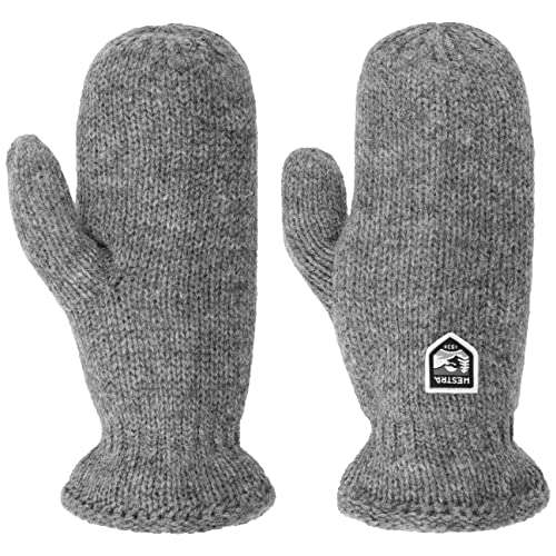 Guanti Thinsulate Hestra Manopole Basic Wool Donna/Uomo - guanti da donna uomo con fodera Inverno autunno/inverno - 8 HS grigio