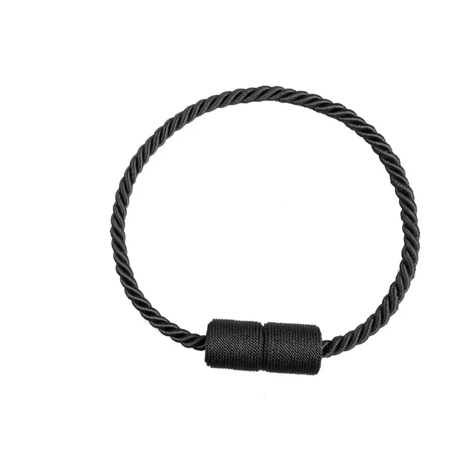 1/2 stücke Säulen Vorhang Seil Raffhalter Magnetische Hängende Kugel Vorhänge Holdbacks Schnalle Verschluss Halter Clip Accesorios(Black-49cm,4pcs)