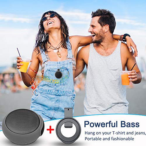 ANCwear Bluetooth Lautsprecher kabellos mit Bass, HD-Sound, tragbarer Lautsprecher eingebaut in Mic, 9.5 Std. Spielzeit, IPX6 wasserdicht, für Outdoor und Zuhause (schwarz) – Bild 6