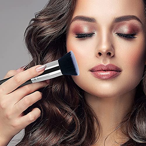 Flat Top Kabuki Foundation Brush By Raffaello - Premium Makeup Brush For Liquid, Cream, And Powder - Buffing, Blending, Flawless Face Brush #TOP6