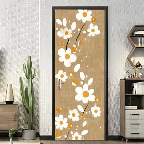 Vinilos Para Puertas 95X215Cm Hojas Frescas Vinilo Puerta 3D Pegatinas Para La Renovación De La Puerta Arte Mural Etiqueta Carteles Pegatinas De Pared Diy Decoraciones