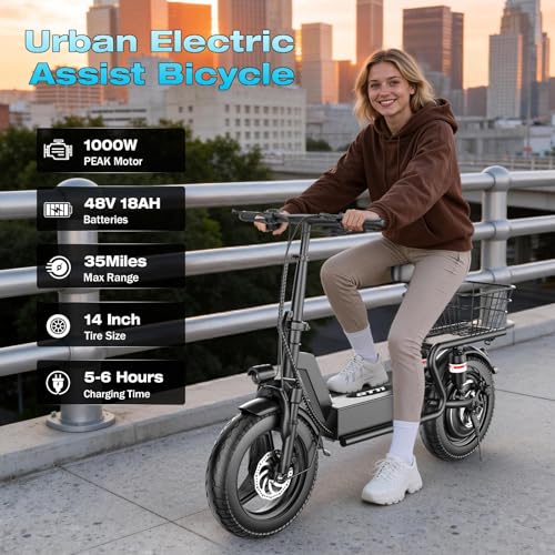 Electric Scooter with Seat 1000W