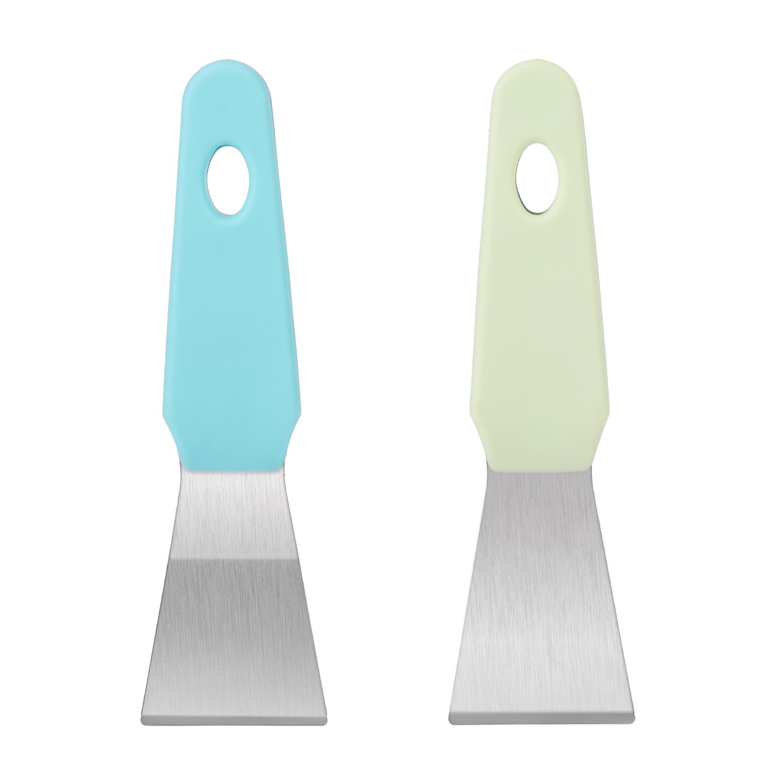 2pcs Professional 3D Printer Scraper, Stainless Steel 3D Printer Spatulas Straight & Curved, Metal Safe Model Removal Tools, 3D Paint Stripping