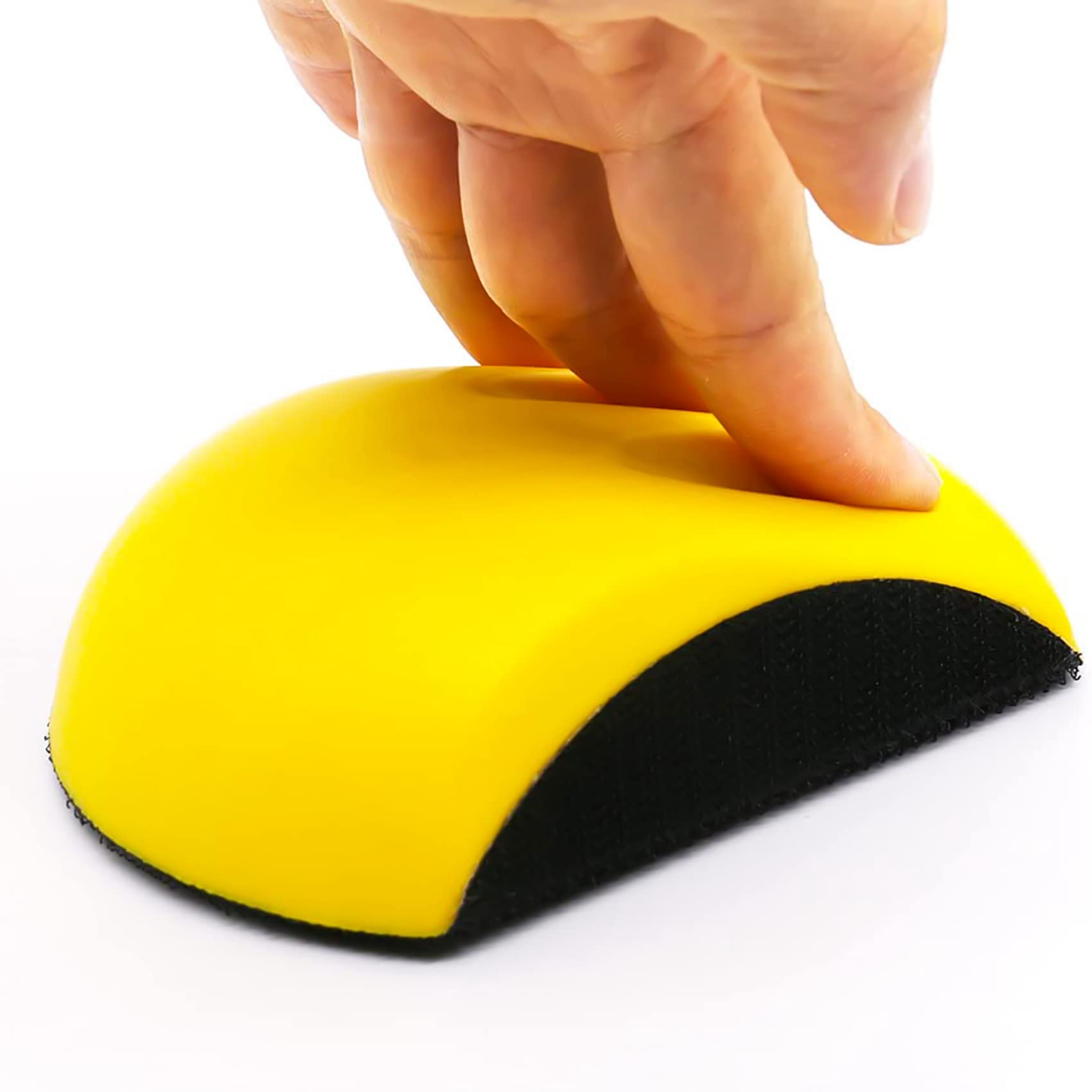 ZyfroaaQ 5 Inch Hand Sanding Block for Hook & Loop Sandpaper Hand Pad Polishing Pad Abrasive Tools, Yellow - Image 3