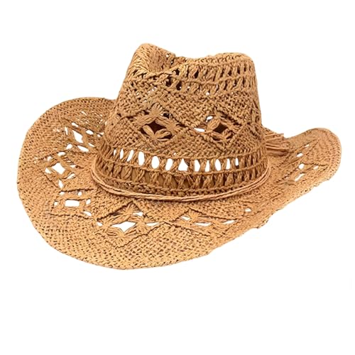 Chapeau de cowboy haut de gamme en paille de papier kaki