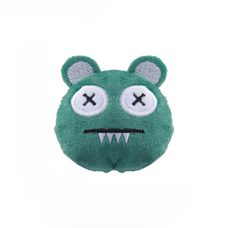 Catnip Plush Monster Toy, Small Bite-Friendly Stuffed Cat Toy with PP Cotton, Durable Chew Play for Indoor Cats (Green)