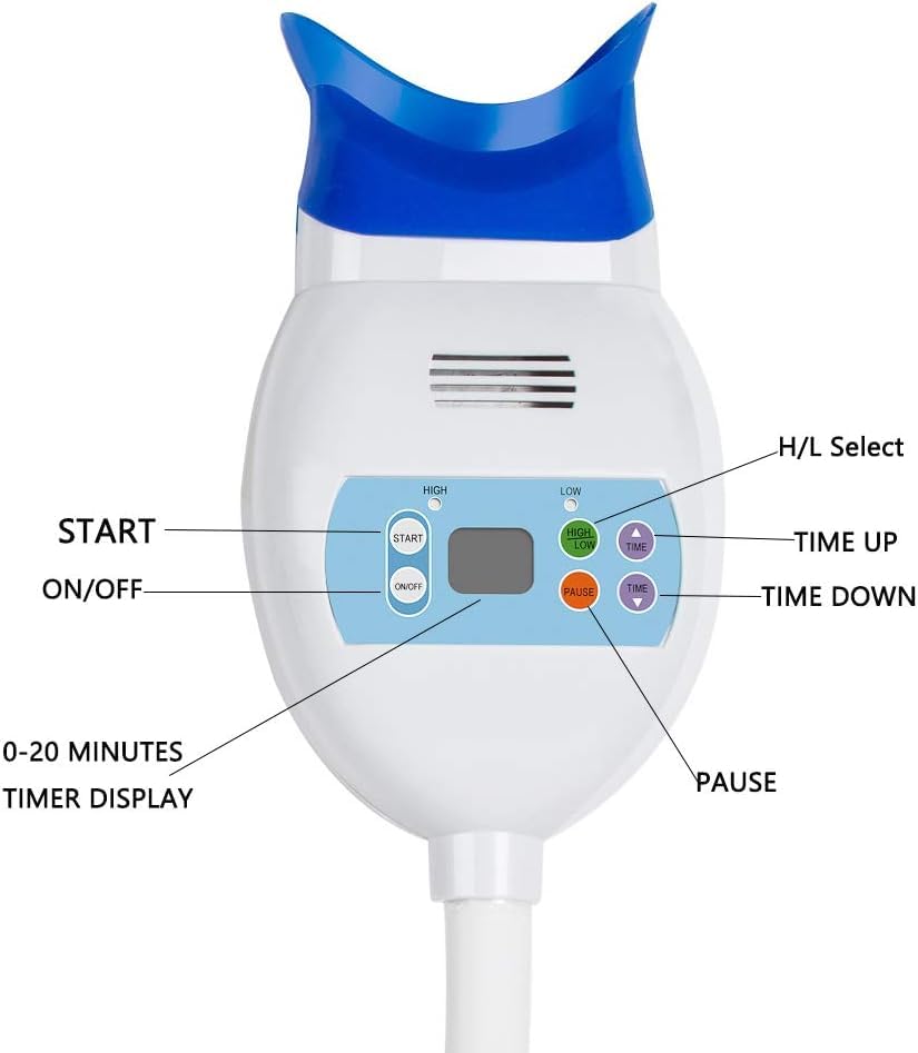 Image of US Stock 24W Teeth Whitening Lamp 8 LED Lights Bleaching Accelerator for Operating Chair
