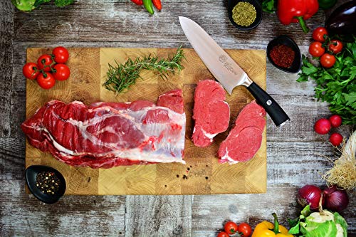 Chef Knife - Professional 8 Inches, High Carbon Stainless Steel, Ultra Sharp and Ergonomic Handle Perfect for Sushi, Chopping, Slicing, Dicing & Mincing. Wisdom Series Kitchen Knife - Thumbnail 5
