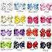 6 Inch Large Big Bows Boutique Grosgrain Ribbon Polka Dot Bow Alligator Hair Clips for Baby Girls Toddlers Kids Teens Pack of 16