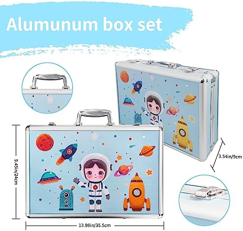 Art Kits for Kids, SFSUMART 145 Pack Deluxe Art Set Crafts Drawing Colouring Painting Kit, Colored Pencils Crayons Art Supplies Creative Gift Box for Artists Teens Girls Boys (Blue-1) 4 518mwH2CdcL. AC