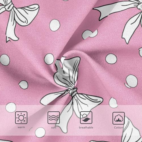 Wusikd Ribbon Bows Polka Dot Girls' Underwear Cotton Girls Briefs Soft Toddler Underwear 2T3