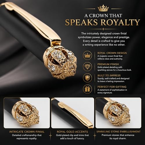 Image of MANAMA Premium Metal Body Royal Customize Name Pen With Gift Box | Ink Color - Blue | Refillable Ink | Gift For Employees | Unique Gifts For Entrepreneurs Corporate