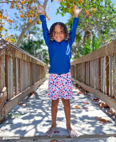 Image of RUGGEDBUTTS Baby /Toddler Boys Long Sleeve Rash Guard Swim Shirt w /UPF 50+