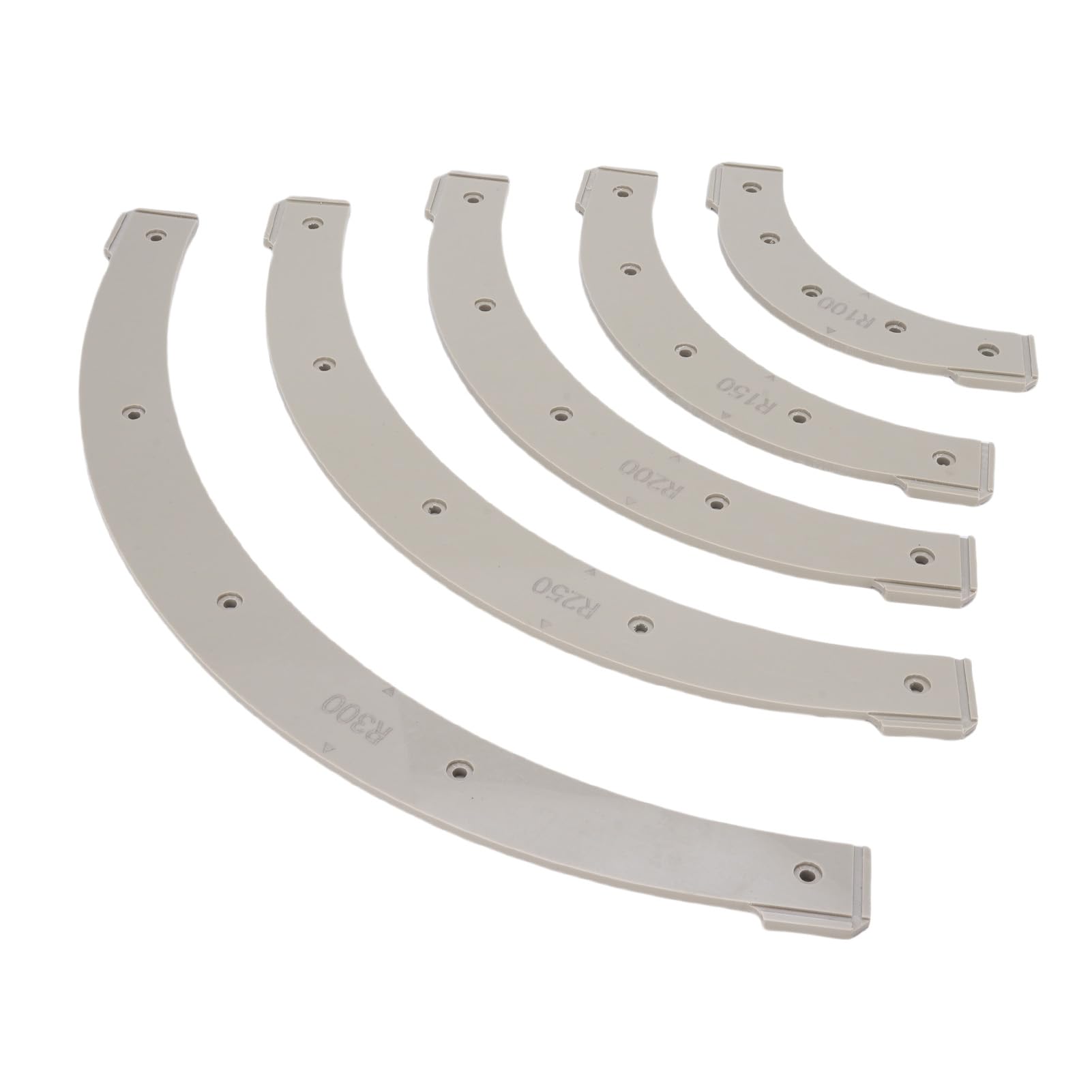 Generic Set di Modelli per Raggio D'angolo Arrotondato, per Fresatrice in Plastica Resistente per Artigiani della Lavorazione del Legno, 5 Pezzi