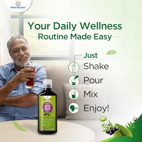 Image of Jamun Neem Karela Juice | Herbal Juice for Blood Sugar Support & Metabolic Health | Supports Digestion & Immunity | No Synthetic Colour or Flavour | Ayurvedic Wellness Drink - 1000ml