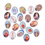 SUPVOX 20 Piezas de Accesorios para Joyería Católica Diseño Retro, Pegatinas de Gotas y Agujeros Redondos para Pulseras y Collares en Estilos Variados Estilo Aleatorio