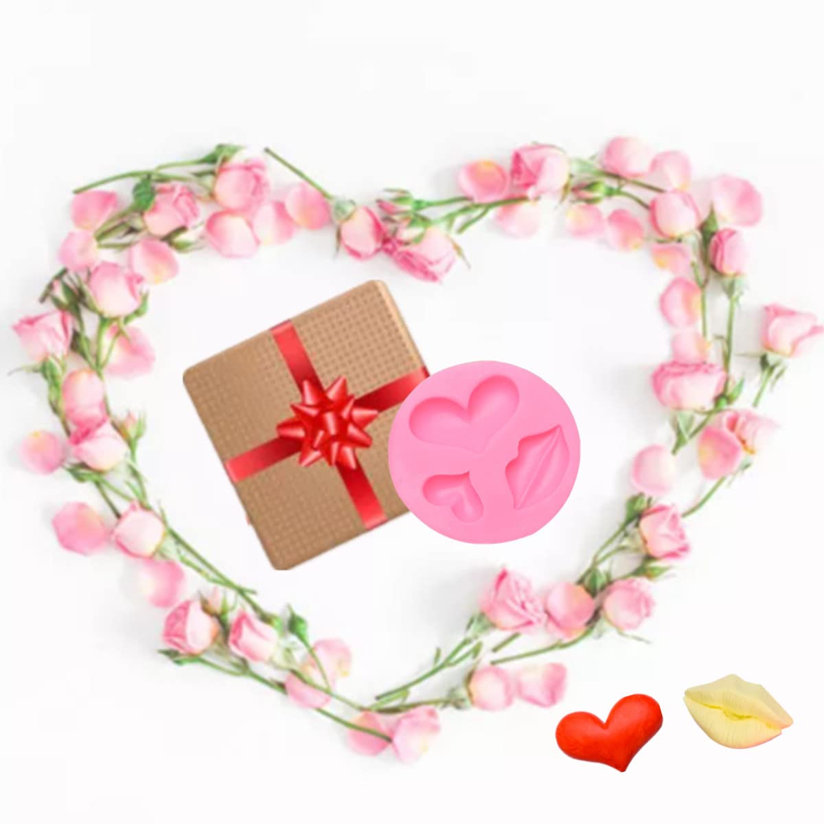 Triangle Stampo Per Confetti Cuore E Fiore - Set 2 Pezzi - Coriandoli Commestibili Da Frutta E Verdura - 4
