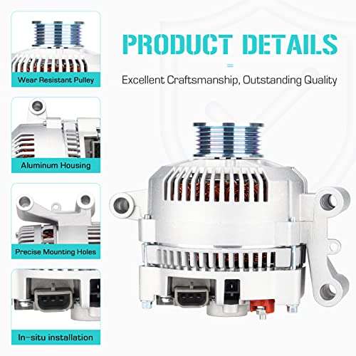 Image of New Alternator Fit for Ford Ranger 1996-2005, for F150 1997-2002, for Explorer 1995-2000, for E150 E250 E350 / Mazda B2300 B2500 B3000 B4000 1994-2005, 2.0L 2.5L 3.0L 4.0L 4.2L 5.0L 5.8L