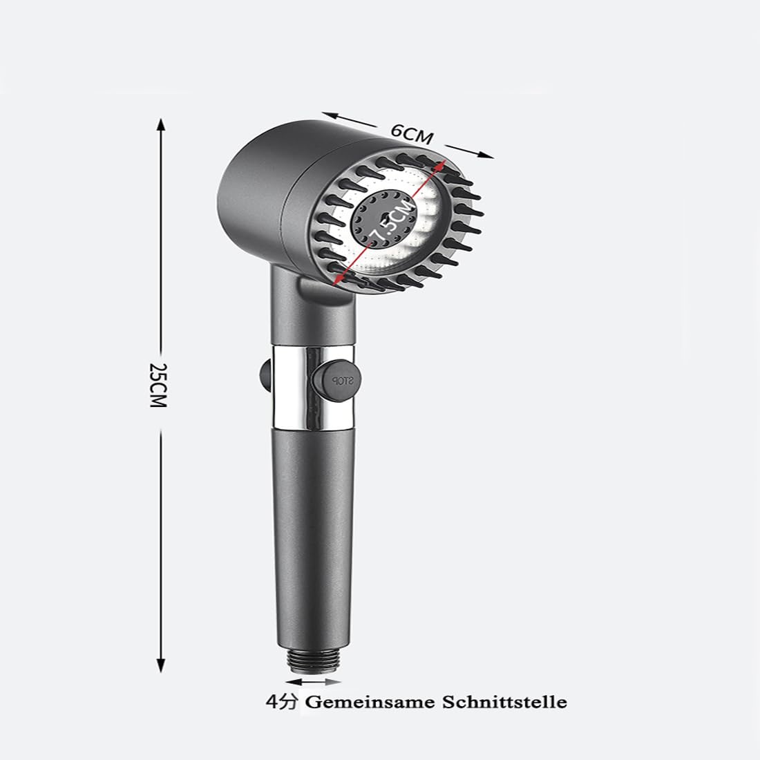 Pommeau de douche filtré – Adoucit les cheveux brillants et le confort ultime – Anti-calcaire avec tuyau et 1 filtre (1 pièce)