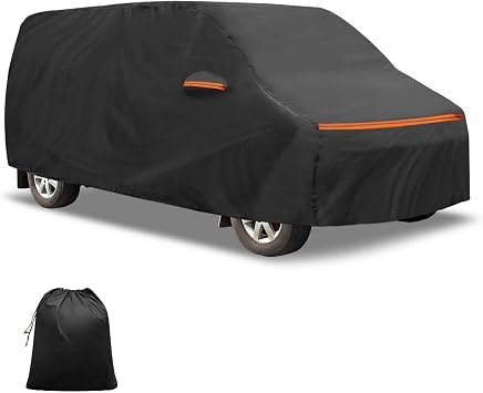 Car Cover for Toyota Voxy Aluminum Film,Cotton Outdoor Full Car Cover All Weather Waterproof Windproof Sun Protection with Driver Door Zipper Vehicle Supplies