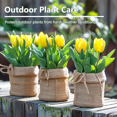 Image of Burlap Fabric Roll 40 inch x 40 Feet, Natural Jute Tree Wrap for Garden | Made from Natural Linen Fabric, Widely Used in DIY Projects, Reusable, Suitable for Both Indoor and Outdoor Use
