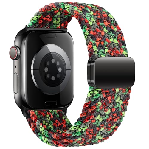 Image of Qimela Sport Loop Compatible with Apple Watch Band 38mm 40mm 41mm 42mm 44mm 45mm 46mm 49mm for Women Men,Magnetic Strap Stretchy Braided Wristband for iWatch Series 11 10 9 8 7 6 5 4 SE Ultra 3 2 1