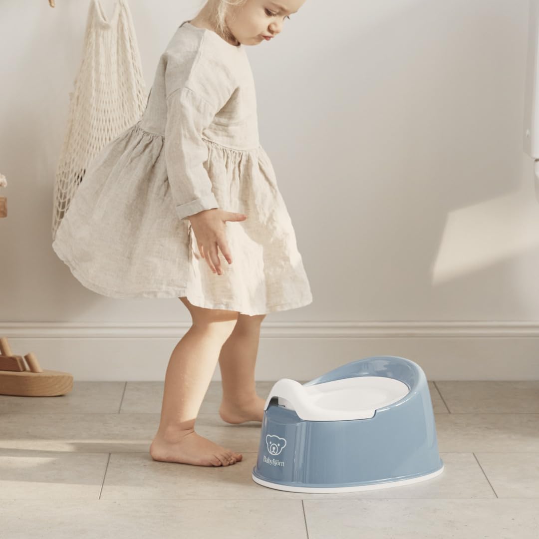 Bundle of BabyBjörn Vasino Intelligente, Blu oltremare/Bianco + Gabello per Bambini, Blu oltremare/Bianco