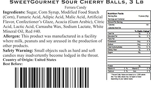 SweetGourmet Sour Cherry Balls, 3Lb - Thumbnail 5
