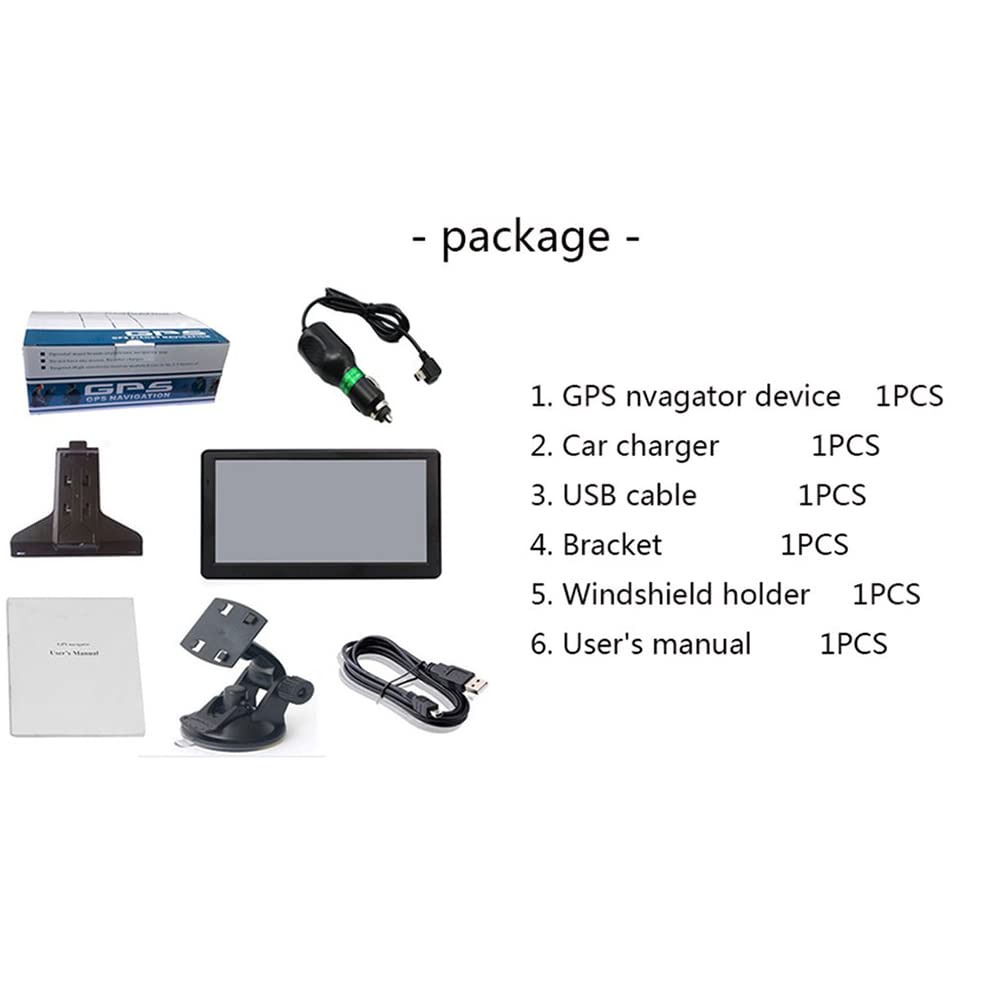 NEWFUN GPS Camiones Profesional,7 Pulgadas GPS Coche,Navegador GPS Coche,GPS Camiones Profesional,2024 Actualizaciones de Mapas de Europa para Toda la Vida,para Camiones y Coches