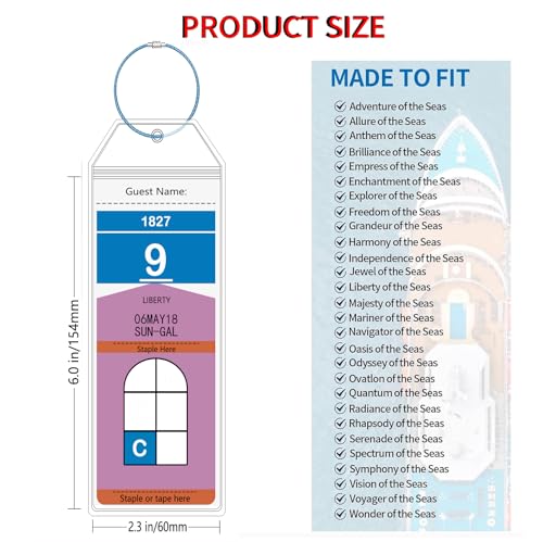 Cruise Luggage Tags for Royal Caribbean & Celebrity Cruise Essentials in 2024-2025 (4 Pack)2