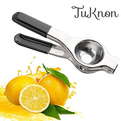 Preisvergleich Produktbild TUKNON Zitronenpresse Edelstahl Manuelle Saftpresse Entsafter Zitronenclip Zitruspresse Handentsafter für Zitronensaft