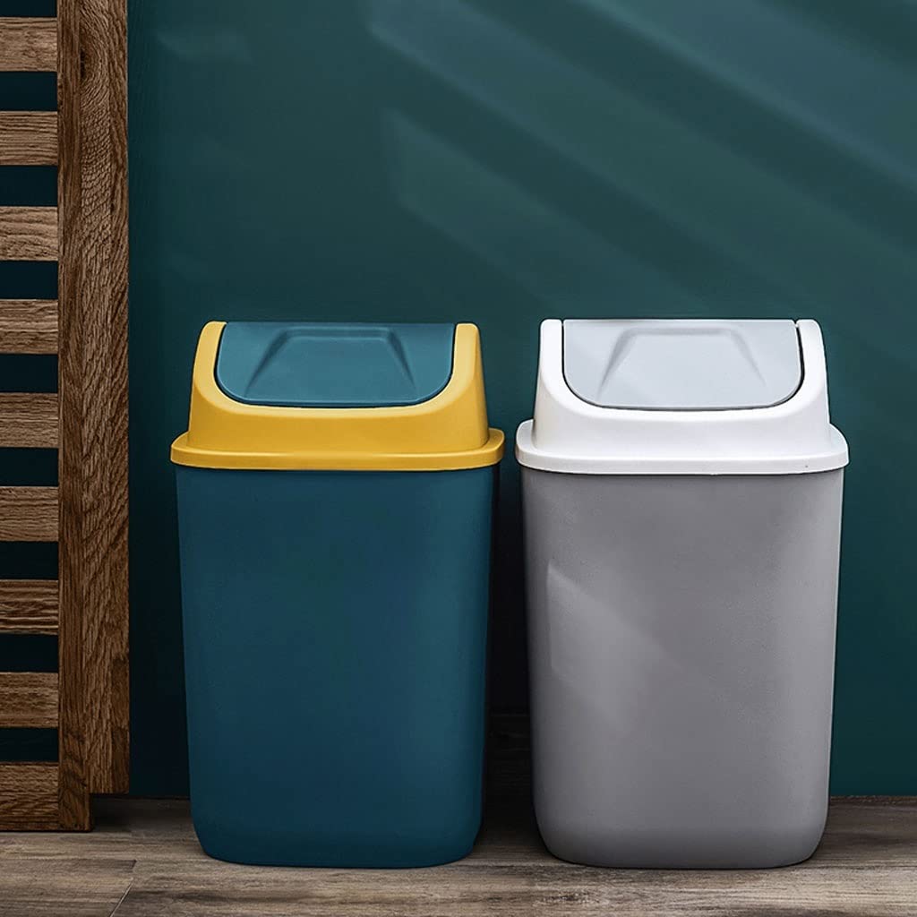 Papelera de Interior para Cocina, Papelera de Gran Capacidad, con Tapa, para el hogar, Inodoro, baño, Sala de Estar, Dormitorio, Papelera y contenedor de Reciclaje.