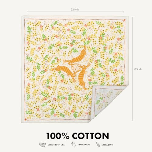 Image of WHTE MOSS Bandana - 100% Cotton Extra Soft Scarf Handkerchief for Men & Women