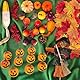XFLYP 60 Herbst Deko Set, Klein Künstliche Kürbisse Seidenahornblatt Eicheln Tannenzapfen für Herbst Thanksgiving Halloween Dekoration Tischdeko Party-Dekoration DIY Simulationsschaum Kürbis