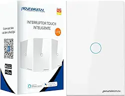 Interruptor Touch Led 1 Botão Lite Wi-fi Novadigital Smart Home Google Home Alexa Automação Residencial