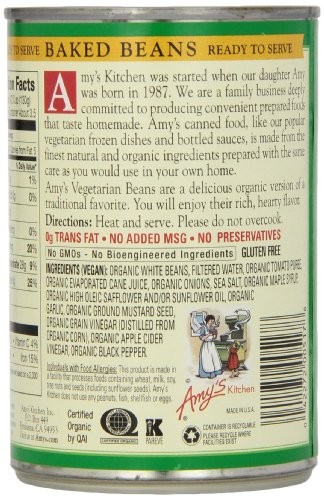 Image of Amy's Organic Baked Beans Canned, Traditional, Vegan, Gluten Free, Vegetarian, 15.4 Oz