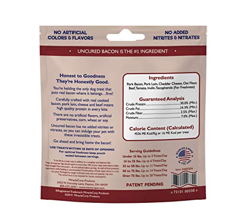 Stewart Bacon Pop-Its Dog Treats Made In The Usa (Limited Ingredient Freeze Dried Dog Treats) Resealable Tub To Preserve Freshness, Bacon Cheeseburger Recipe, 2.8 Oz. #TOP3