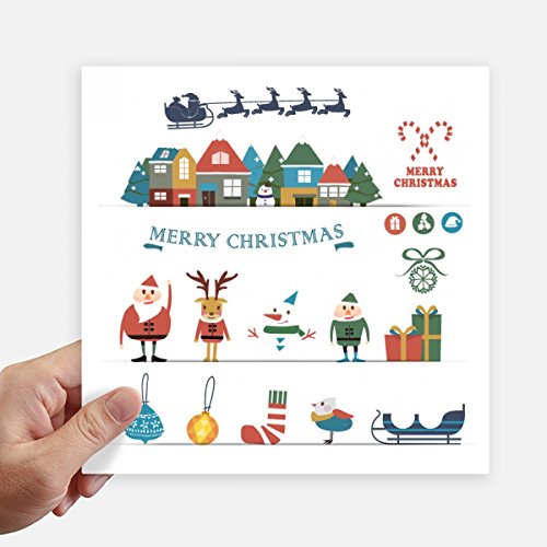 Stickers de Noël grand format pour masquer les rayures de valise et PC