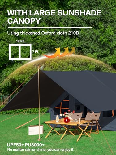 Tente gonflable 4 saisons DanCoom dôme de camping imperméable coupe-vent - 2