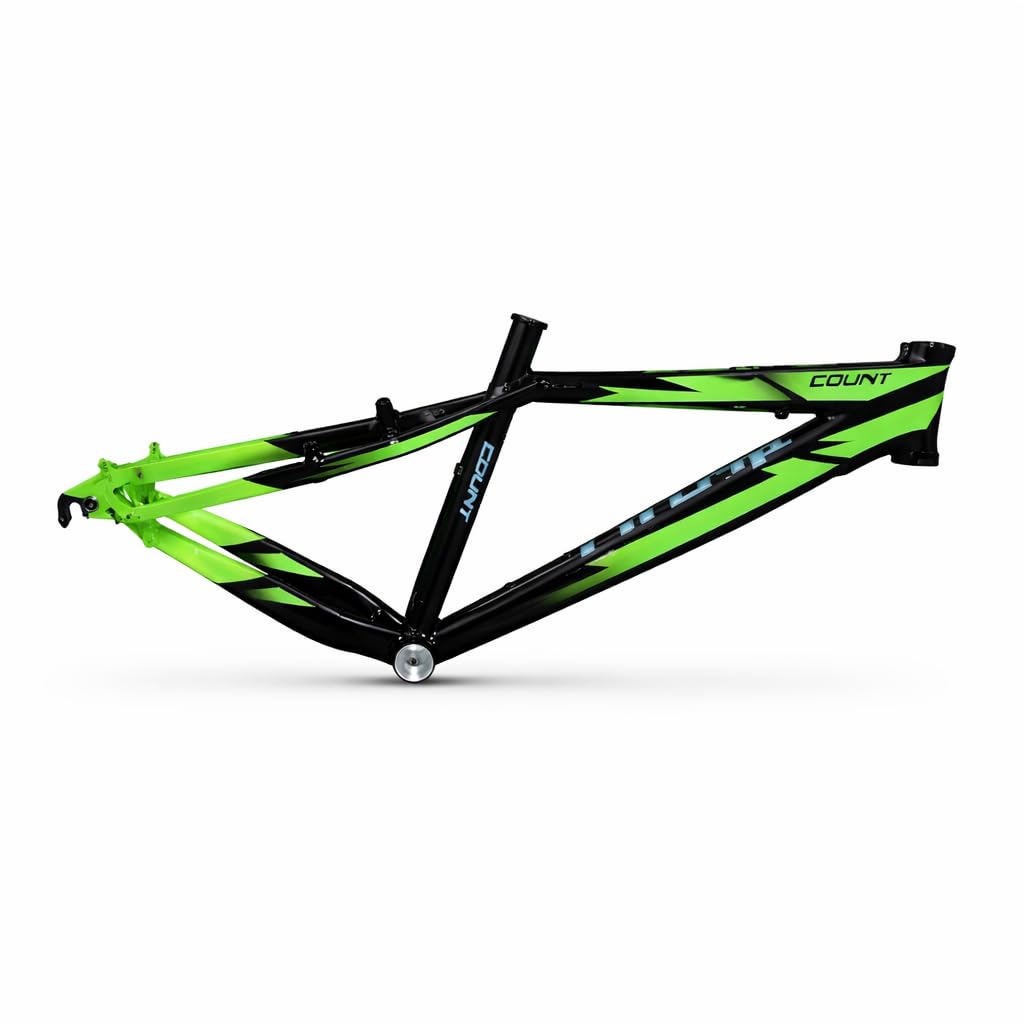 FitTrip Count 26" Stunt Bike Frame, Alloy 6061 Material, Black and Green-image-32