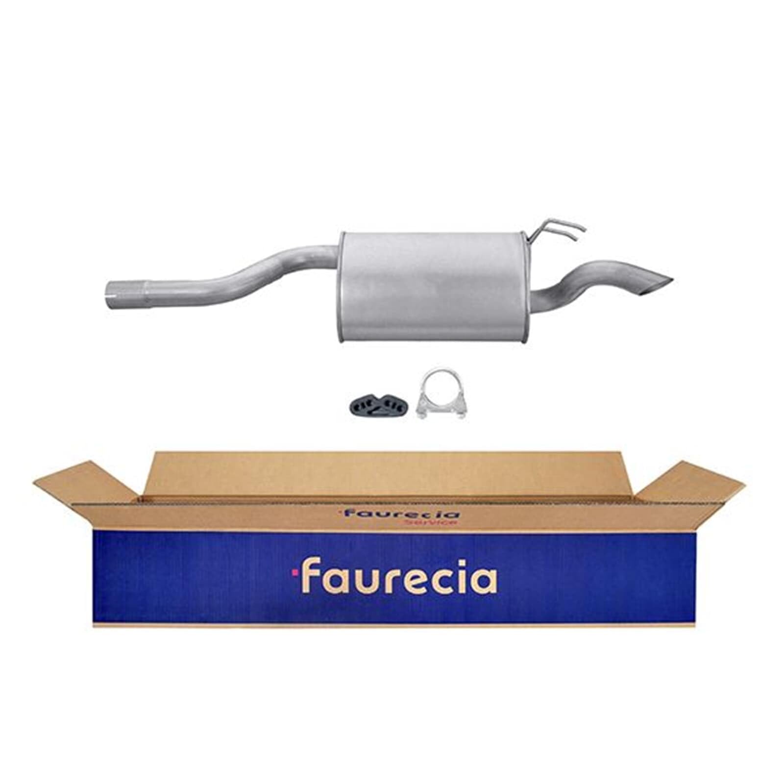 HELLA 8LD 366 029-401 Tłumik końcowy - Easy2Fit® Kit - z tyłu - jednoczęściowy - Komplet z elementami do montażu
