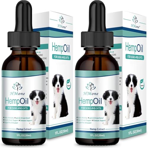 (2 Pack) Max Potency Hemp Oil for Dogs & Cats - Help Anxiety Stress Pain Inflammation Arthritis Aggressive Relax Sleep Allergies Seizures Relief - Treats Chews Joint & Hip - Organic Pet Calming Drops