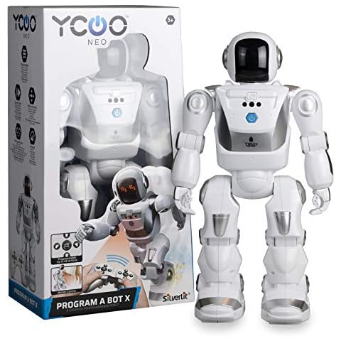 SilverLit Programme-A-Bot X, Large Scale Gigantic Interactive Walking, Gliding, Dancing Toy Robot with 48 commands, LED Facial Expressions and Cool Sounds, Robots for Kids 5+ Cover